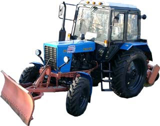уборочная машина трактор Беларусь с навесом для снега